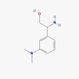 molecular formula C10H16N2O B13559865 2-Amino-2-[3-(dimethylamino)phenyl]ethan-1-ol 