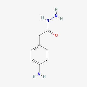 molecular formula C8H11N3O B13559924 2-(4-Aminophenyl)acetohydrazide 