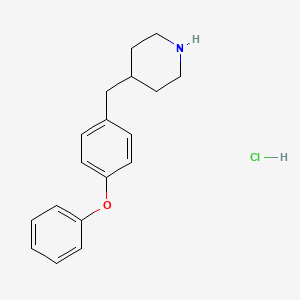 molecular formula C18H22ClNO B1355997 4-(4-Phenoxy-benzyl)-piperidine hydrochloride CAS No. 1172749-25-5