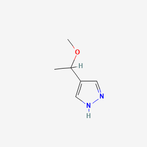 molecular formula C6H10N2O B13559992 4-(1-methoxyethyl)-1H-pyrazole 