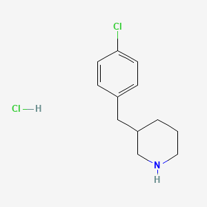 molecular formula C12H17Cl2N B1356001 3-(4-Chlorobenzyl)piperidine hydrochloride CAS No. 1171692-94-6