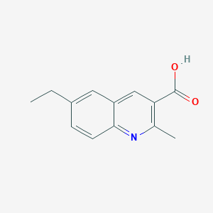molecular formula C13H13NO2 B1356007 6-Ethyl-2-methylquinoline-3-carboxylic acid CAS No. 92513-36-5