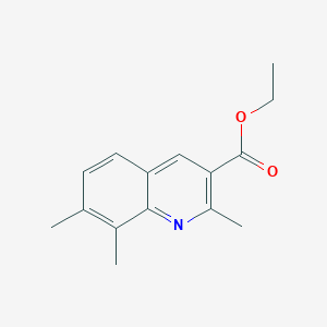 molecular formula C15H17NO2 B1356008 Ethyl 2,7,8-trimethylquinoline-3-carboxylate CAS No. 892874-89-4