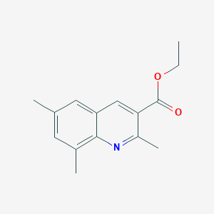 molecular formula C15H17NO2 B1356010 2,6,8-Trimethylquinoline-3-carboxylic acid ethyl ester CAS No. 948291-48-3