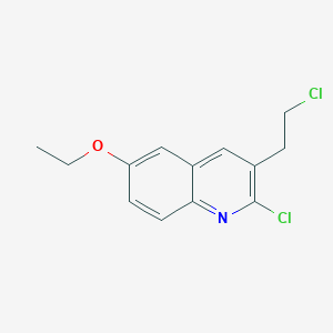 molecular formula C13H13Cl2NO B1356011 2-Chloro-3-(2-chloroethyl)-6-ethoxyquinoline CAS No. 948294-49-3
