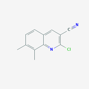 molecular formula C12H9ClN2 B1356014 2-Chloro-7,8-dimethylquinoline-3-carbonitrile CAS No. 917746-03-3