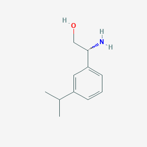 molecular formula C11H17NO B13560180 (r)-2-Amino-2-(3-isopropylphenyl)ethan-1-ol 