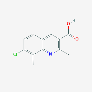 molecular formula C12H10ClNO2 B1356020 7-Chloro-2,8-dimethylquinoline-3-carboxylic acid CAS No. 948290-22-0