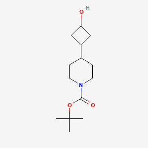 molecular formula C14H25NO3 B13560305 Tert-butyl 4-(3-hydroxycyclobutyl)piperidine-1-carboxylate 