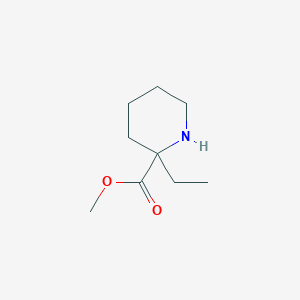 molecular formula C9H17NO2 B13560428 Methyl 2-ethylpiperidine-2-carboxylate 