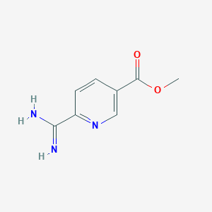 molecular formula C8H9N3O2 B13560490 Methyl 6-carbamimidoylpyridine-3-carboxylate 