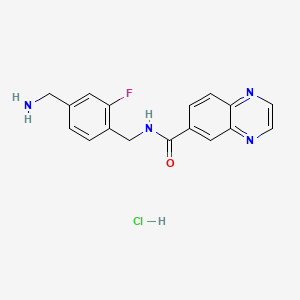 molecular formula C17H16ClFN4O B13560506 N-(4-(Aminomethyl)-2-fluorobenzyl)quinoxaline-6-carboxamide hydrochloride 