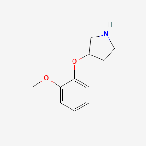 molecular formula C11H15NO2 B1356052 3-(2-Methoxyphenoxy)pyrrolidine CAS No. 21767-12-4