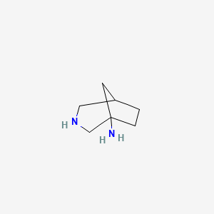molecular formula C7H14N2 B13560589 3-Azabicyclo[3.2.1]octan-1-amine 