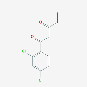 molecular formula C11H10Cl2O2 B13560622 1-(2,4-Dichlorophenyl)pentane-1,3-dione 