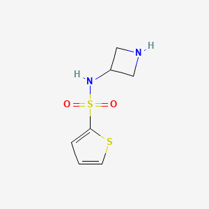 molecular formula C7H10N2O2S2 B13560706 N-(azetidin-3-yl)thiophene-2-sulfonamide 
