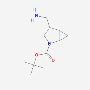 molecular formula C11H20N2O2 B13560790 Tert-butyl 4-(aminomethyl)-2-azabicyclo[3.1.0]hexane-2-carboxylate 
