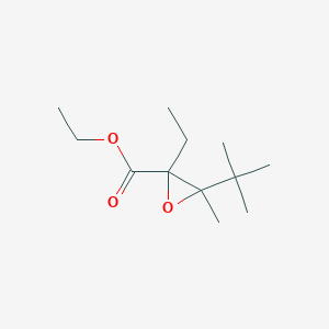 molecular formula C12H22O3 B13560839 Ethyl 3-tert-butyl-2-ethyl-3-methyloxirane-2-carboxylate 