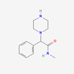 molecular formula C13H19N3O B13560929 N-methyl-2-phenyl-2-(piperazin-1-yl)acetamide 