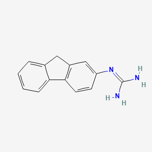 molecular formula C14H13N3 B1356093 N-9H-fluoren-2-ylguanidine 