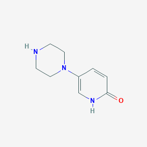 molecular formula C9H13N3O B13561031 5-(piperazin-1-yl)pyridin-2(1H)-one 