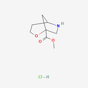 molecular formula C8H14ClNO3 B13561171 Methyl2-oxa-6-azabicyclo[3.2.1]octane-1-carboxylatehydrochloride 
