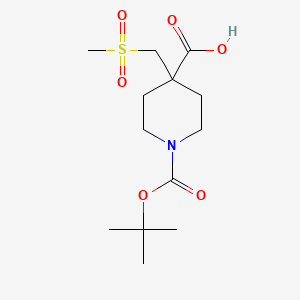 molecular formula C13H23NO6S B13561198 1-[(Tert-butoxy)carbonyl]-4-(methanesulfonylmethyl)piperidine-4-carboxylic acid 