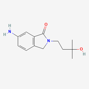 molecular formula C13H18N2O2 B13561214 6-Amino-2-(3-hydroxy-3-methylbutyl)-2,3-dihydro-1h-isoindol-1-one 
