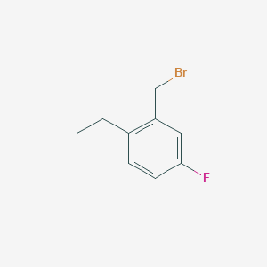 molecular formula C9H10BrF B13561265 2-(Bromomethyl)-1-ethyl-4-fluorobenzene 