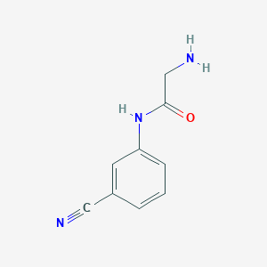 molecular formula C9H9N3O B13561266 2-amino-N-(3-cyanophenyl)acetamide 