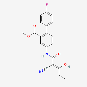 molecular formula C20H17FN2O4 B13561275 Methyl 4-{[(2z)-2-Cyano-3-Hydroxypent-2-Enoyl]amino}-4'-Fluorobiphenyl-2-Carboxylate 