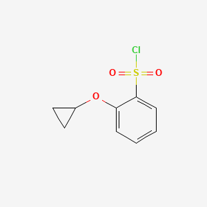 molecular formula C9H9ClO3S B13561361 2-Cyclopropoxybenzene-1-sulfonylchloride 