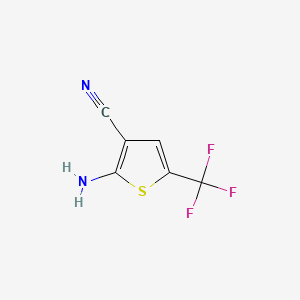 molecular formula C6H3F3N2S B13561362 2-Amino-5-(trifluoromethyl)thiophene-3-carbonitrile 