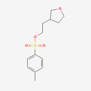 molecular formula C13H18O4S B13561376 2-(Oxolan-3-yl)ethyl 4-methylbenzene-1-sulfonate 