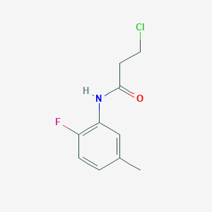 molecular formula C10H11ClFNO B1356138 3-chloro-N-(2-fluoro-5-methylphenyl)propanamide CAS No. 915920-93-3