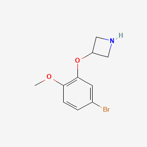 molecular formula C10H12BrNO2 B13561387 3-(5-Bromo-2-methoxyphenoxy)azetidine 