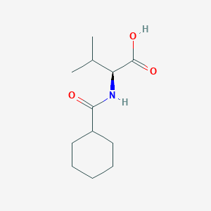 molecular formula C12H21NO3 B13561453 L-Valine, N-(cyclohexylcarbonyl)- 