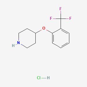 molecular formula C12H15ClF3NO B1356146 4-[2-(Trifluoromethyl)phenoxy]piperidine hydrochloride CAS No. 823782-74-7