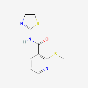 molecular formula C10H11N3OS2 B13561537 N-(4,5-dihydro-1,3-thiazol-2-yl)-2-(methylsulfanyl)pyridine-3-carboxamide 