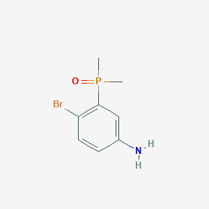 molecular formula C8H11BrNOP B13561549 4-Bromo-3-(dimethylphosphoryl)aniline 