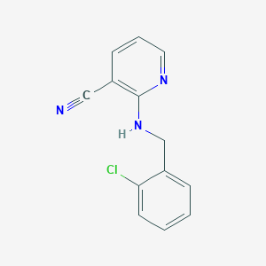 molecular formula C13H10ClN3 B1356160 2-[(2-Chlorobenzyl)amino]nicotinonitrile CAS No. 945347-55-7