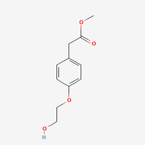 molecular formula C11H14O4 B13561636 Methyl 2-(4-(2-hydroxyethoxy)phenyl)acetate CAS No. 42058-67-3