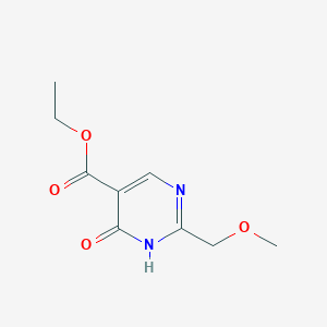 molecular formula C9H12N2O4 B13561672 Ethyl 4-hydroxy-2-(methoxymethyl)pyrimidine-5-carboxylate 