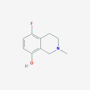 molecular formula C10H12FNO B13561691 5-Fluoro-1,2,3,4-tetrahydro-2-methyl-8-isoquinolinol 