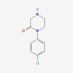 molecular formula C10H11ClN2O B1356171 1-(4-Chlorophenyl)piperazin-2-one CAS No. 55083-85-7