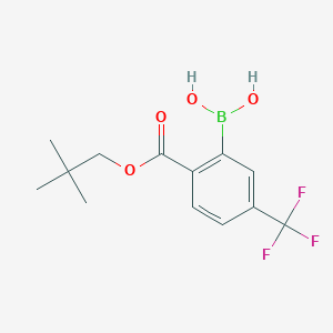 molecular formula C13H16BF3O4 B1356186 2-(新戊氧羰基)-5-(三氟甲基)苯硼酸 CAS No. 204981-49-7
