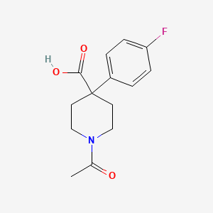 molecular formula C14H16FNO3 B13561869 1-Acetyl-4-(4-fluorophenyl)piperidine-4-carboxylicacid 