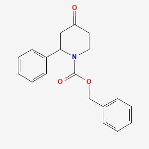 molecular formula C19H19NO3 B1356190 苯甲基 4-氧代-2-苯基哌啶-1-羧酸酯 CAS No. 335266-05-2