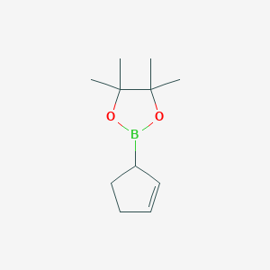 molecular formula C11H19BO2 B1356194 2-(Cyclopent-2-en-1-yl)-4,4,5,5-tetramethyl-1,3,2-dioxaborolane CAS No. 287944-11-0
