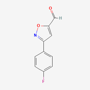 molecular formula C10H6FNO2 B1356203 3-(4-Fluorophenyl)isoxazole-5-carbaldehyde CAS No. 251912-65-9